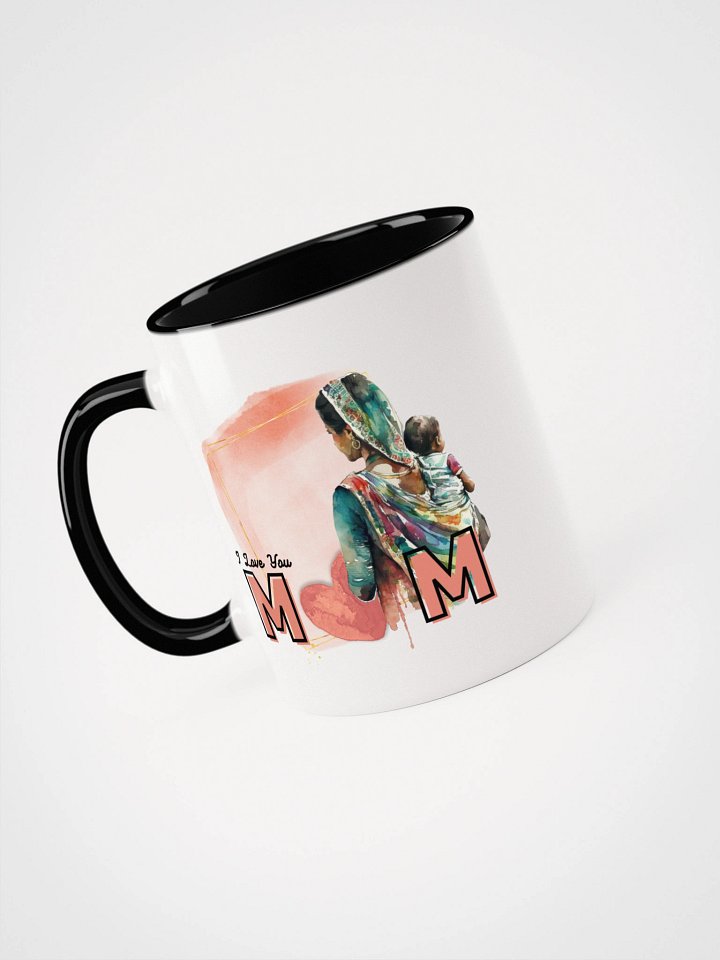 Gentle Loving Mother Design - Hindi Moms - Art Ceramic Mug with Color Interior product image (1)