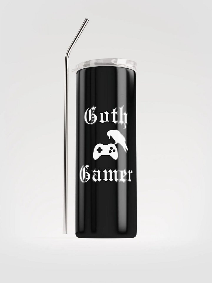 Goth Gamer Stainless Steel Tumbler with Straw product image (1)
