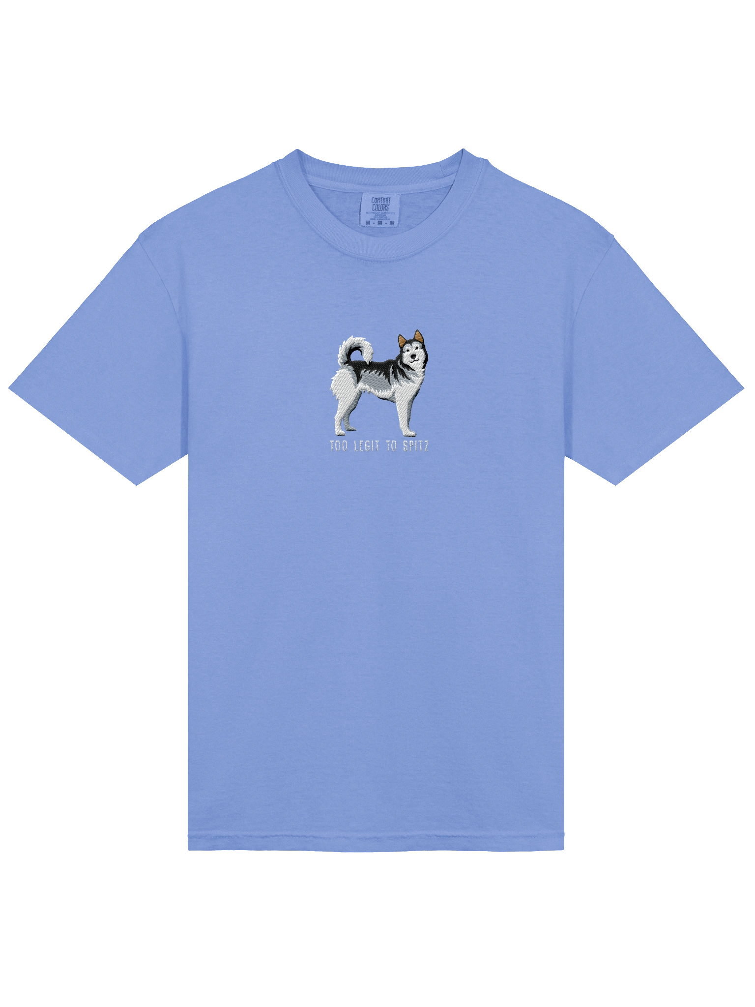 Too Legit to Spitz T-Shirt(Embroidered) of a Siberian Husky(Gray) product image (33)