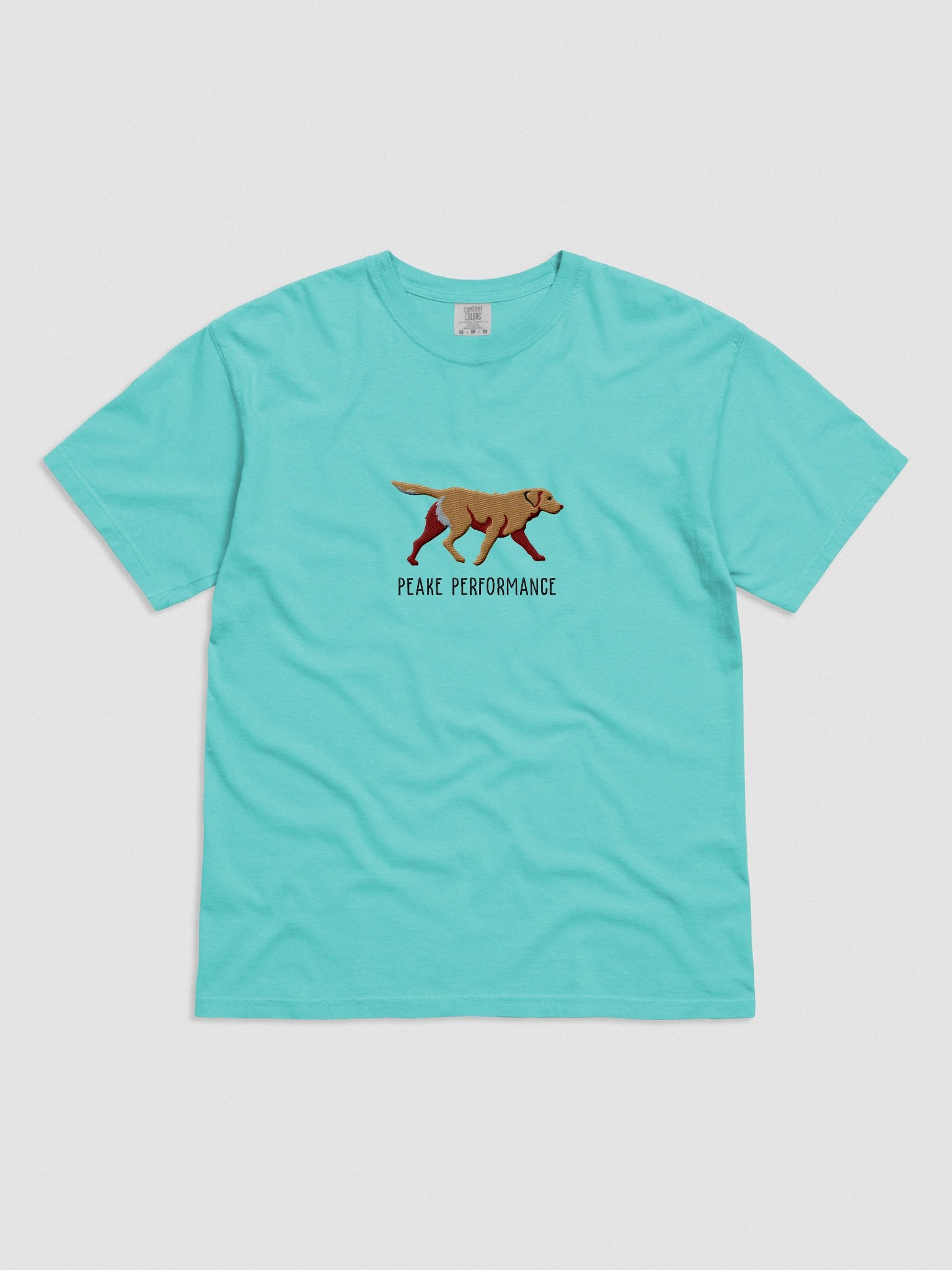 Peake Performance T-Shirt(Embroidered) of a Chesapeake Bay Retriever(Tan) product image (4)