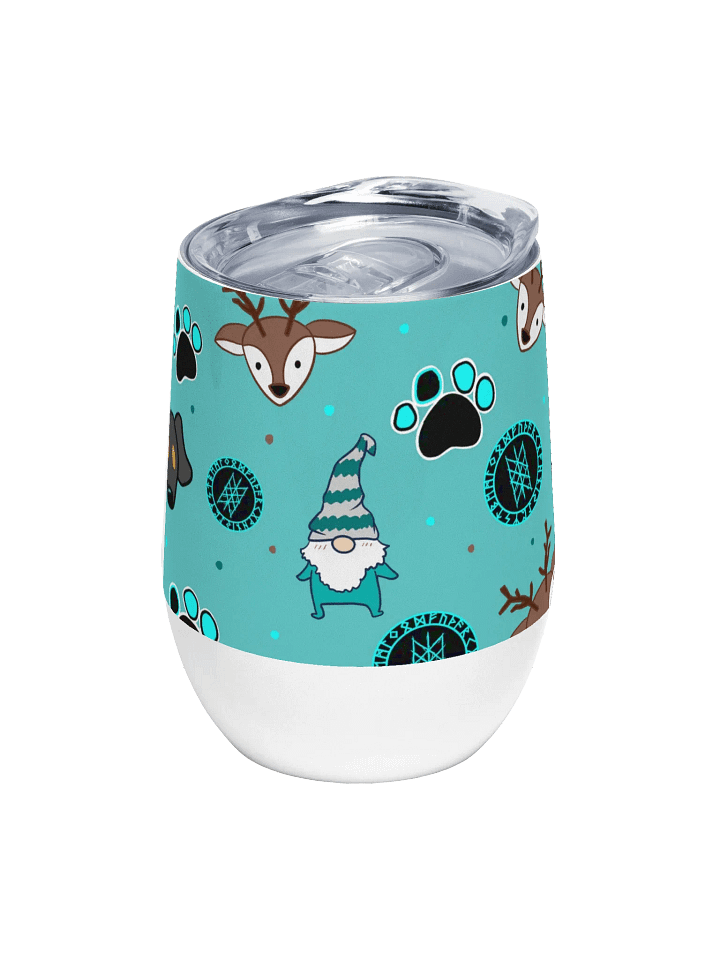 Web of Wyrd Light Teal Wine Tumbler product image (1)