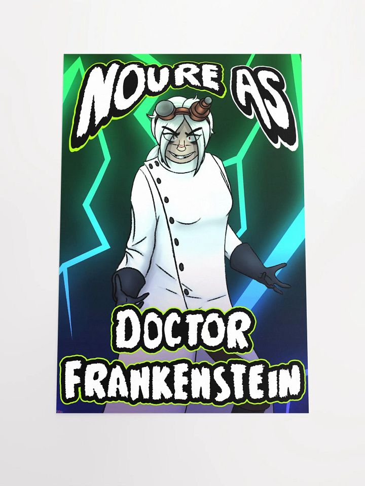 "Noure as Doctor Frankenstein" Poster (with text) product image (3)