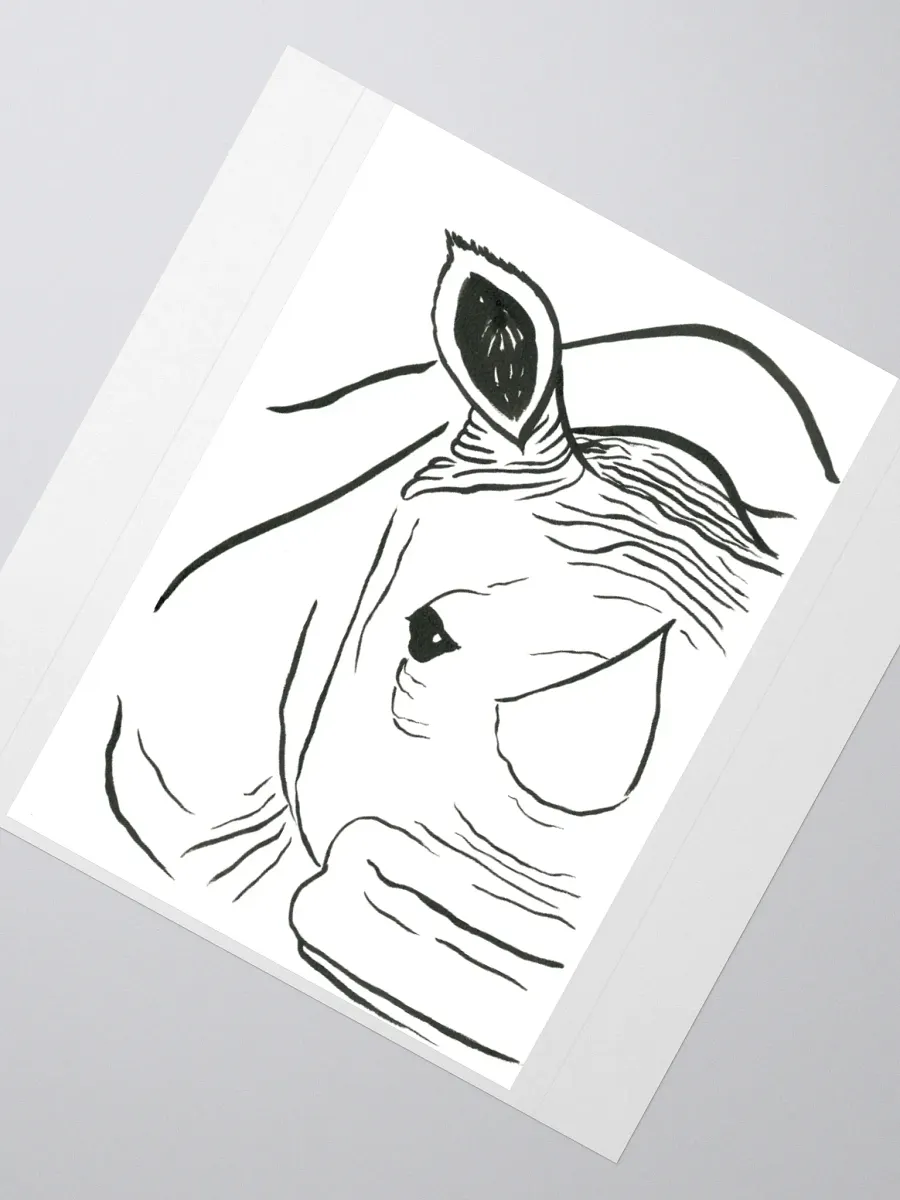 Face Of A Rhino Sticker product image (5)