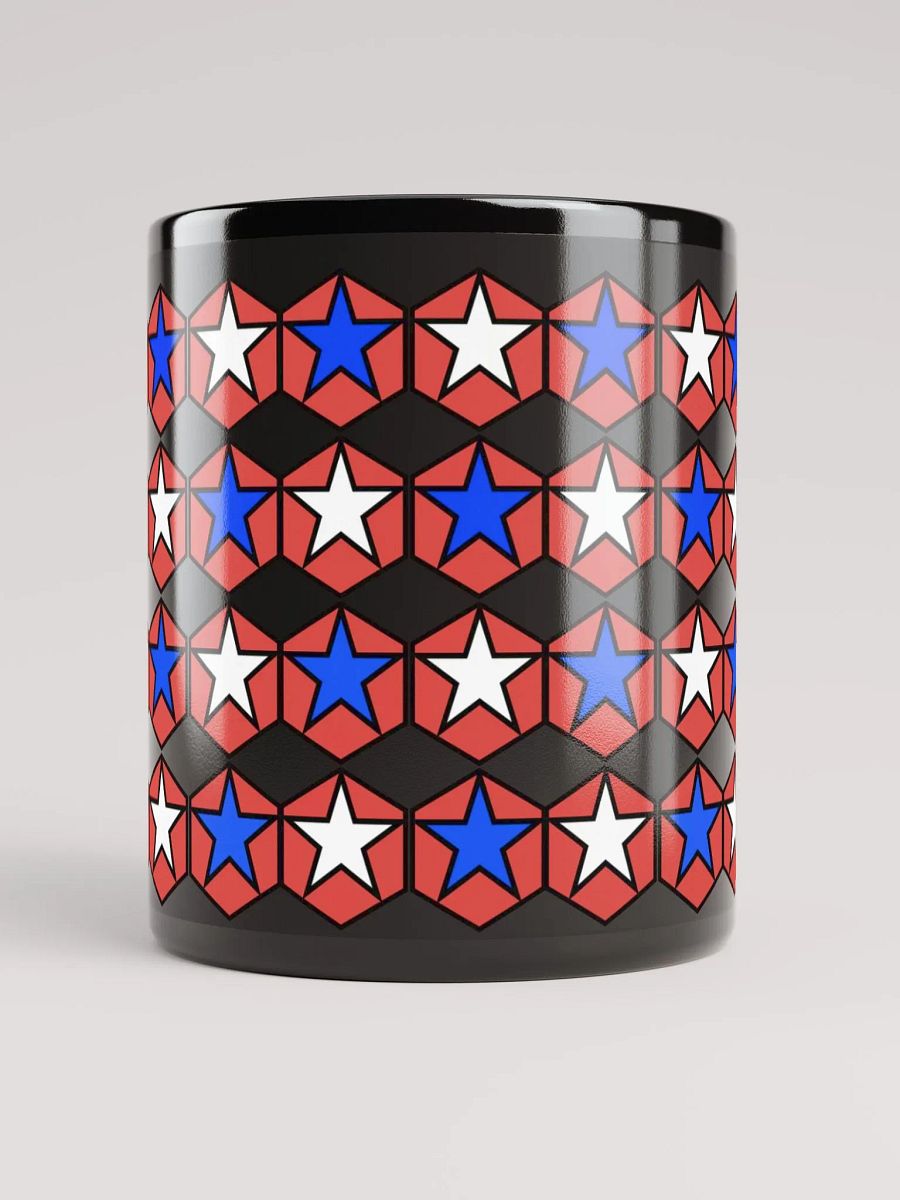 Stars Within Hexagons - Geometrical Design Black Mug product image (11)