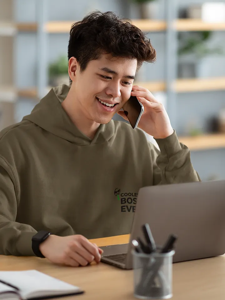 Coolest Boss Ever | Cotton Heritage Unisex Premium Hoodie | Ultimate Comfort & Style product image (2)