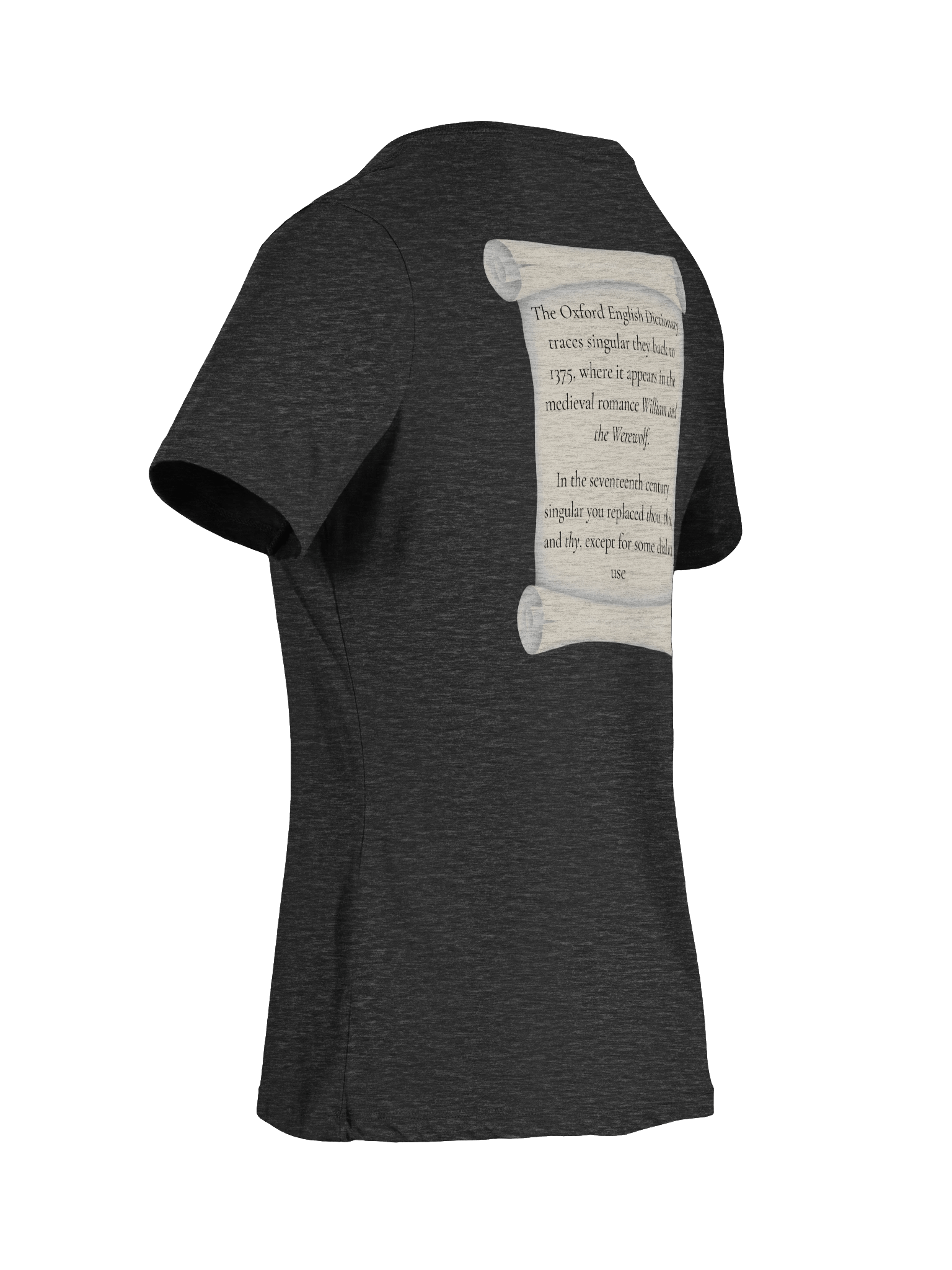 Singular they (v-neck printed front & back) product image (9)