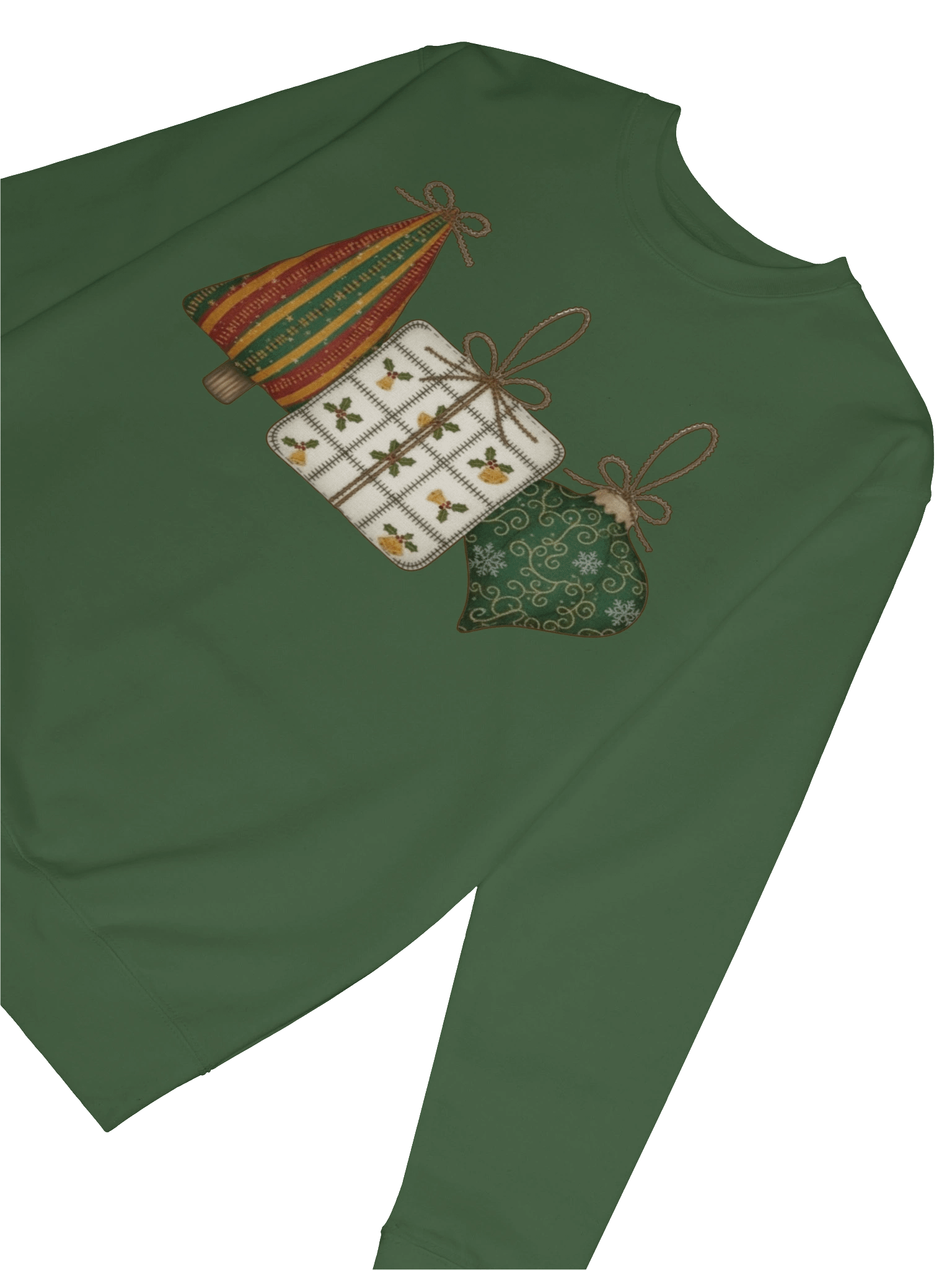 Cozy Patchwork Shirt – Vintage Christmas Look | Warm Seasonal Sweatshirt product image (11)