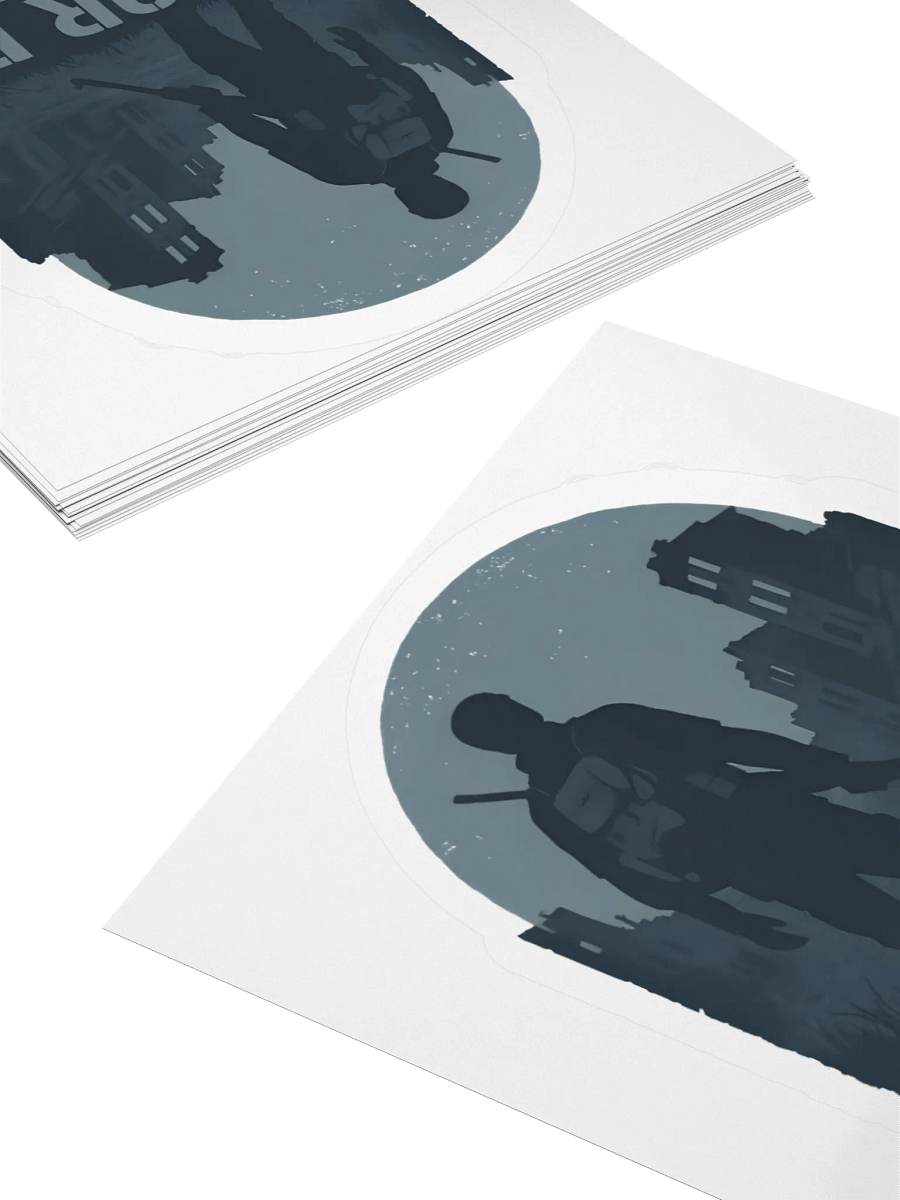 Survivalist Silhouette Kiss Cut Stickers product image (7)
