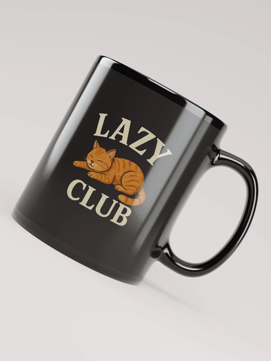 Lazy Club Black Glossy Mug product image (7)