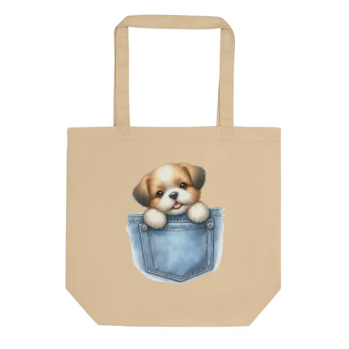Pocket Pup Denim Tote Bag product image (1)