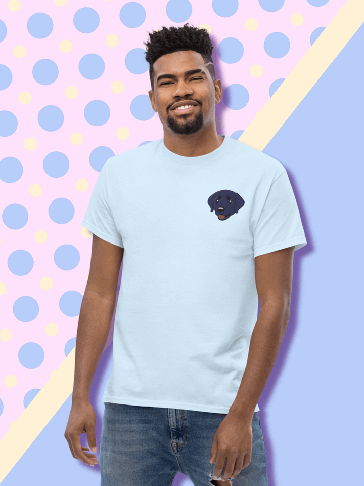 Black Labrador Retriever Dog Embroidered T-Shirt product image (2)