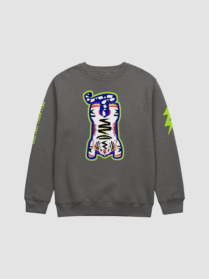 White Electric Tiger with Lime Lightning Bolts - Sweatshirt product image (1)