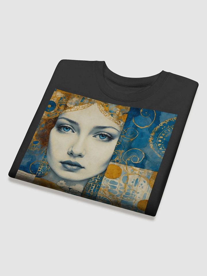 Serene Collage: Blue & Gold Premium Sweatshirt product image (1)
