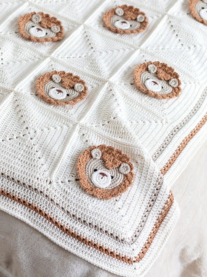 Crochet Pattern: Lion Baby Blanket product image (1)