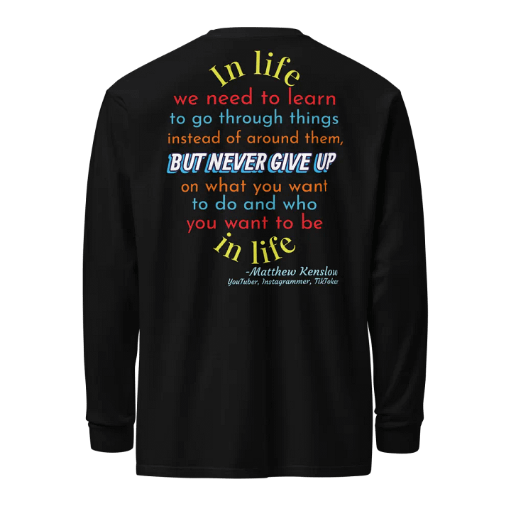 Heavyweight Long Sleeve Shirt [Quote 7] | Garment-Dyed, Unisex product image (1)