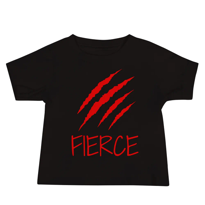 Toddlers 'Fierce' T-Shirt (black) with Bold Cat Scratch Design - Unleash Their Wild Side