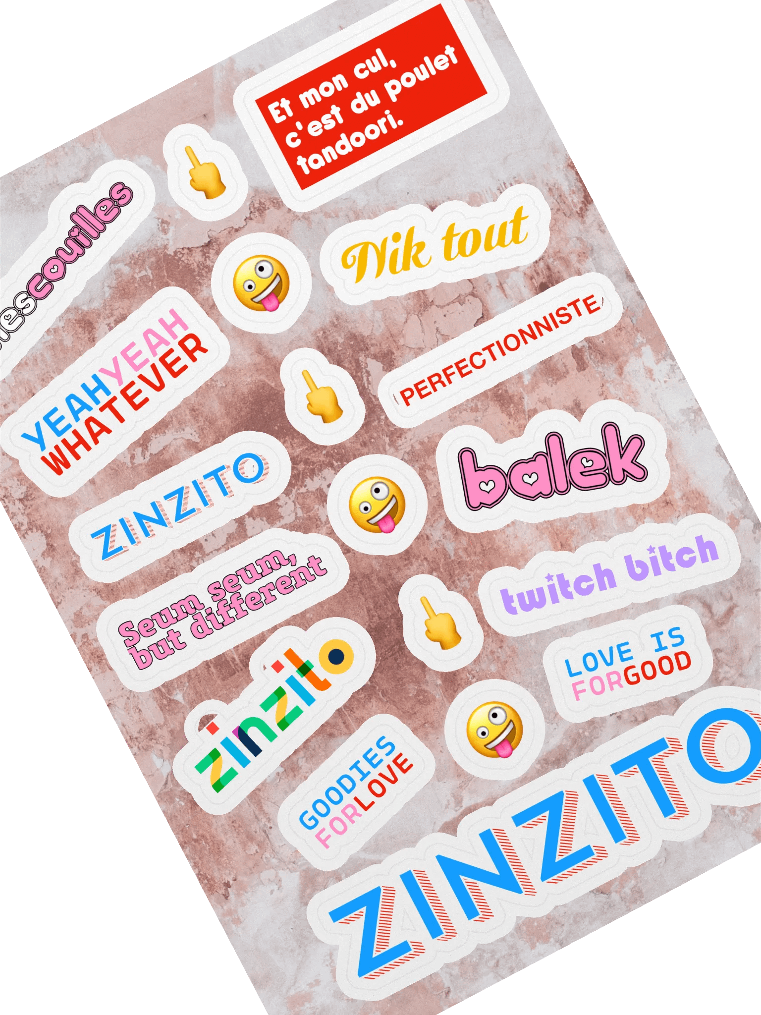 17 stickers humeur du jour • planche A5 product image (2)