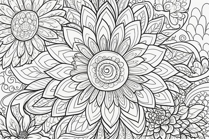 Flower coloring Book product image (1)