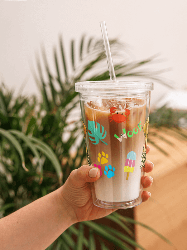 YOUR BEST FRIEND! / DOUBLE WALL CLEAR PLASTIC TUMBLER (16 OZ) product image (2)