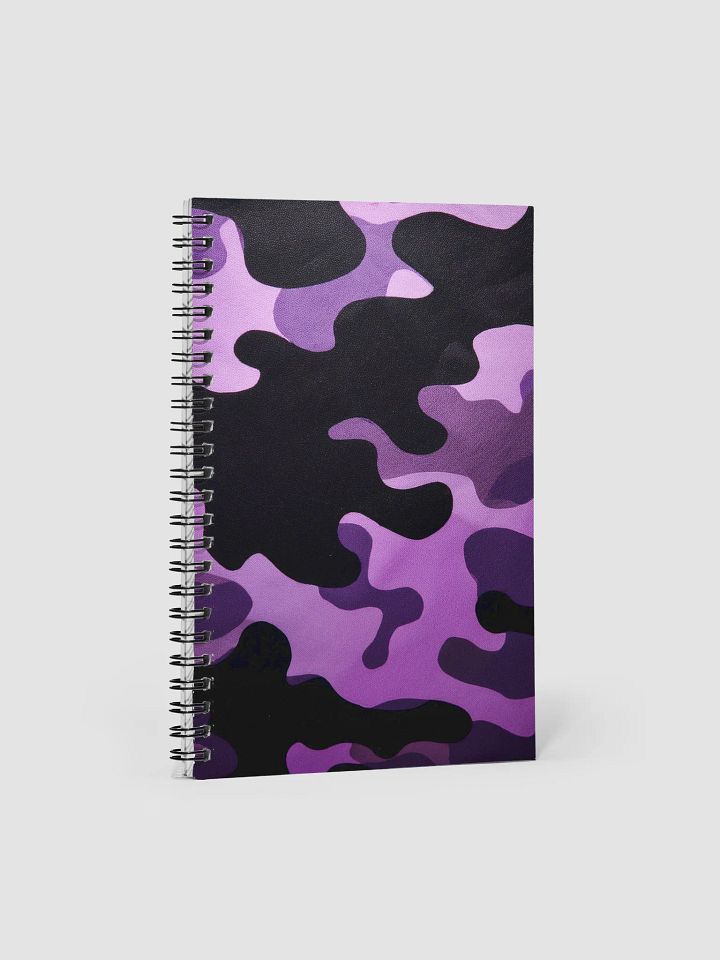 Spiral Notebook black and purple camo product image (1)