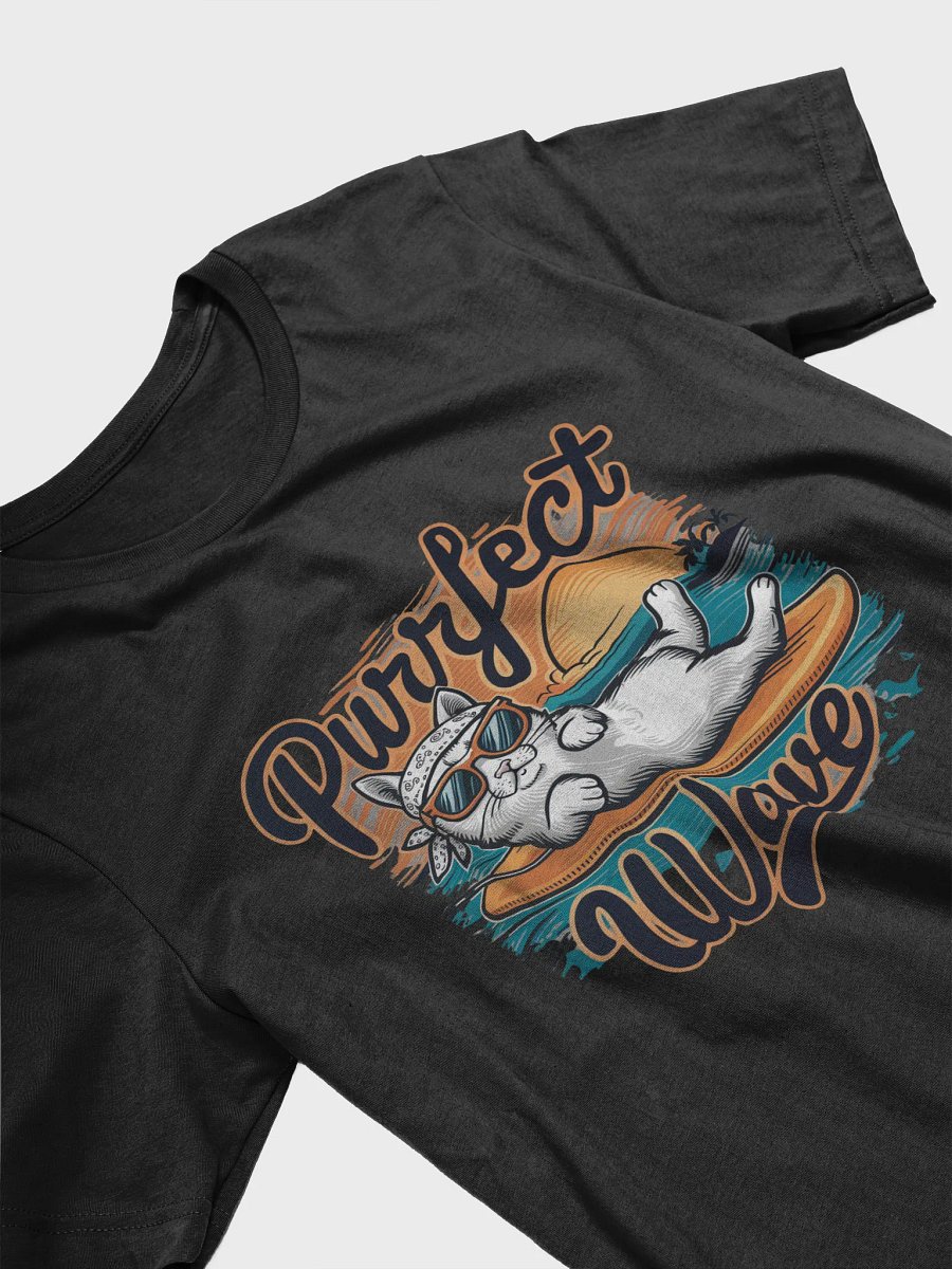 Purrfect Wave Cat Surfing T-Shirt product image (23)