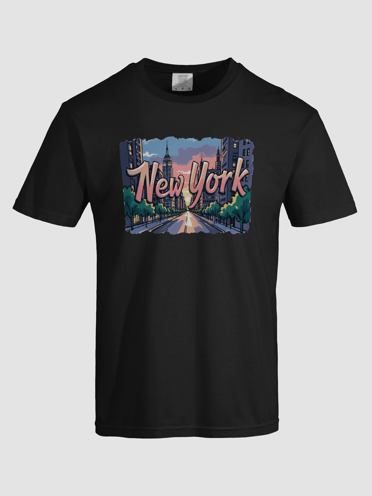 Vibrant New York Street Art Print Heavy weigh T-Shirt product image (74)