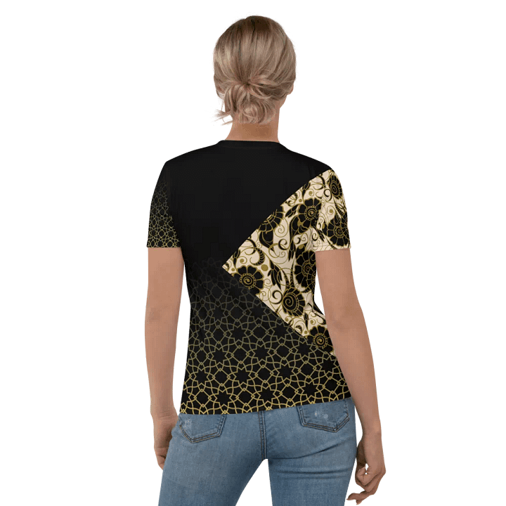 Black And Gold Patterned T-Shirt product image (2)
