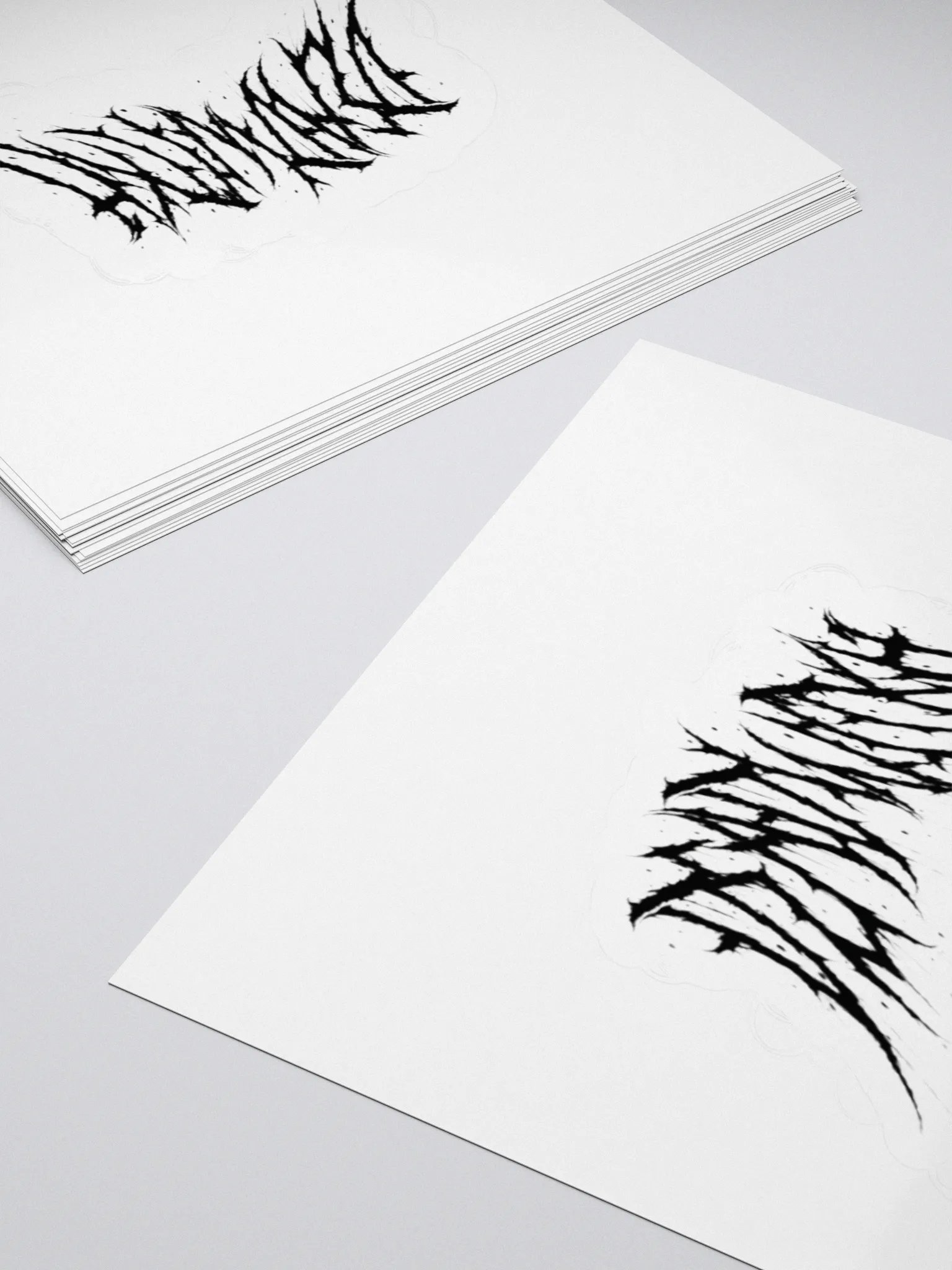 Classic Black Logo Kiss-Cut Stickers product image (13)