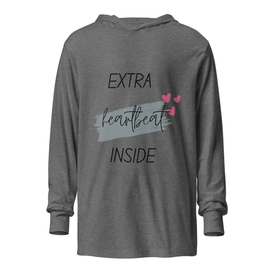 Extra Heartbeat Inside Hoodie,New Mom Hoodie, Baby Announcement Gift product image (2)