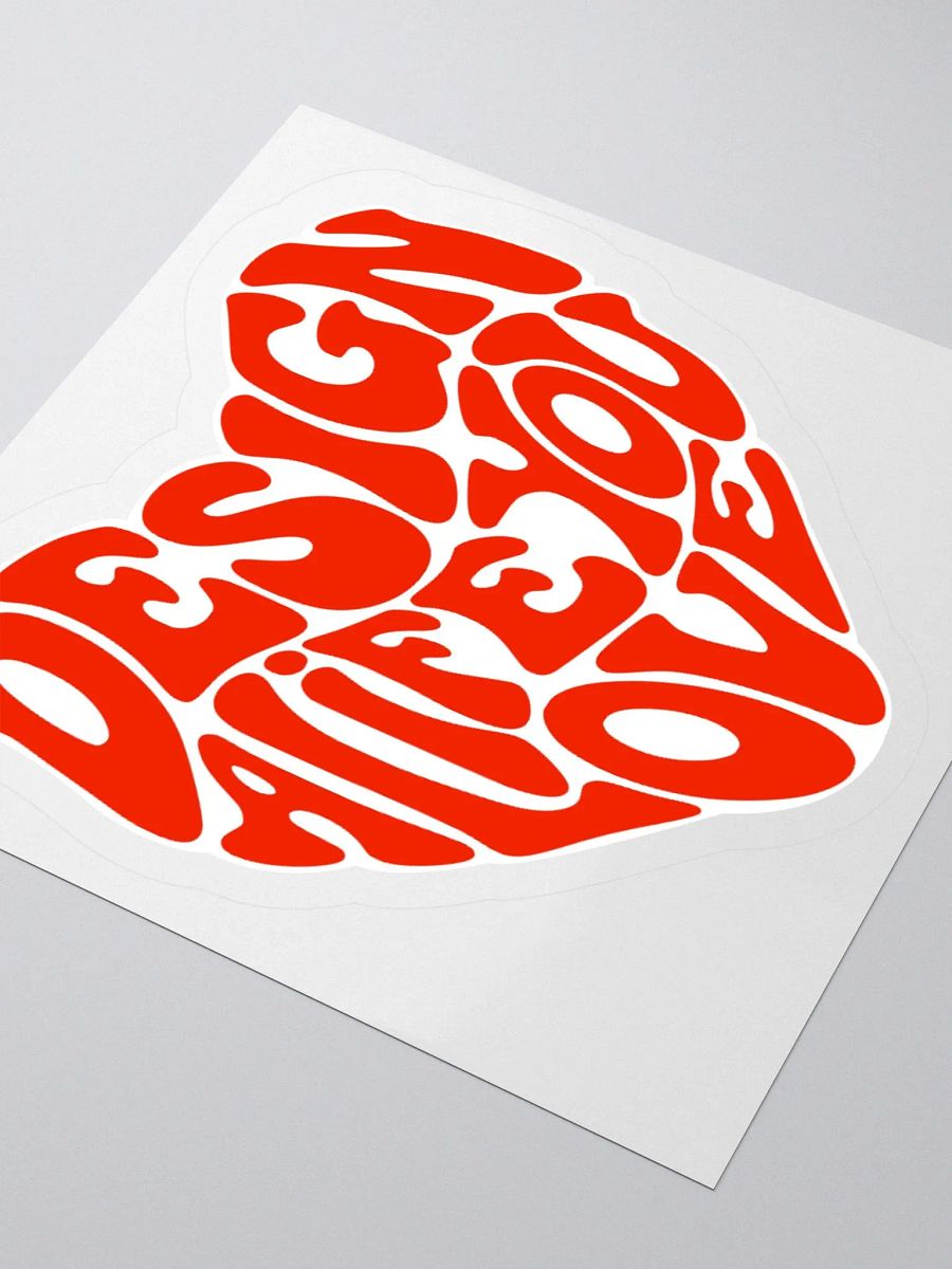 "Design a Life You Love" Red Kiss-Cut Sticker product image (3)