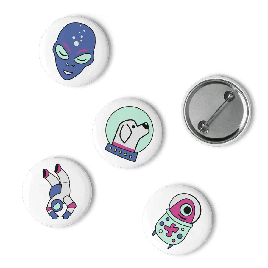 Galactic Alien Pin Buttons Set product image (15)
