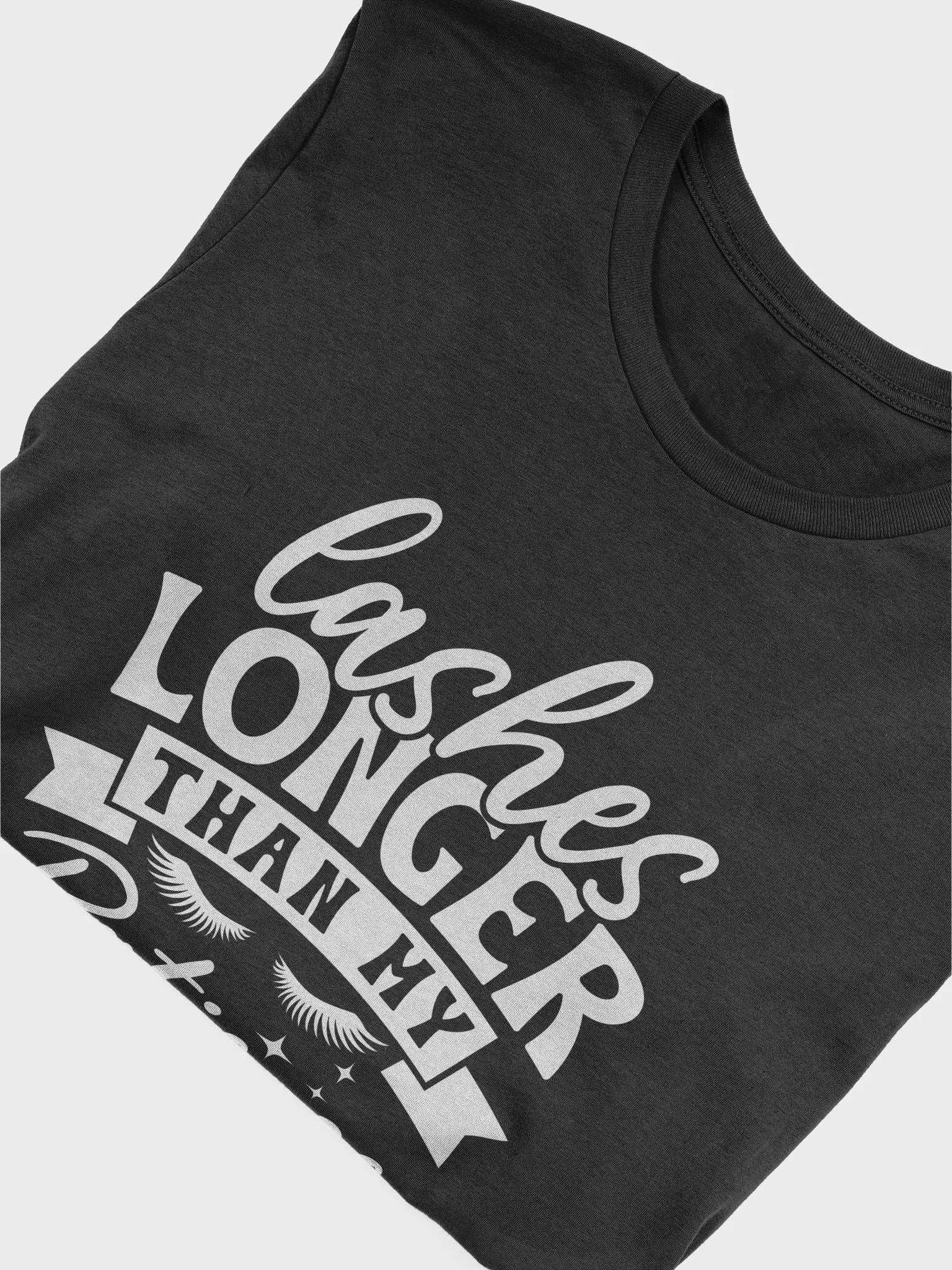 Lashes Longer Than My Patience Women's Black T-Shirt product image (6)