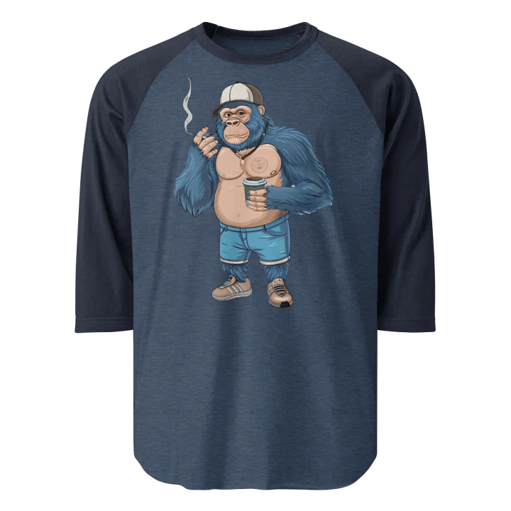 Blue Gorilla Jersey Raglan Tee product image (2)