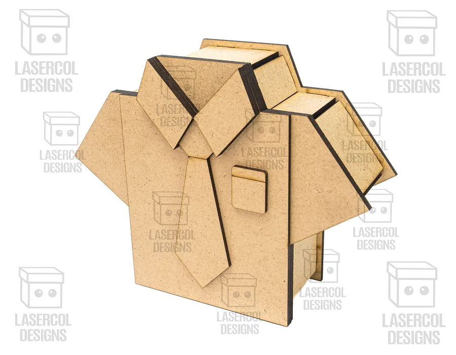 Shirt and Tie Box (3 Sizes) - Laser Cut Files product image (4)