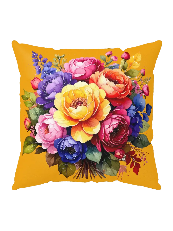 Columbia Road Market Floral All-Over Print Pillow (Orange) product image (1)