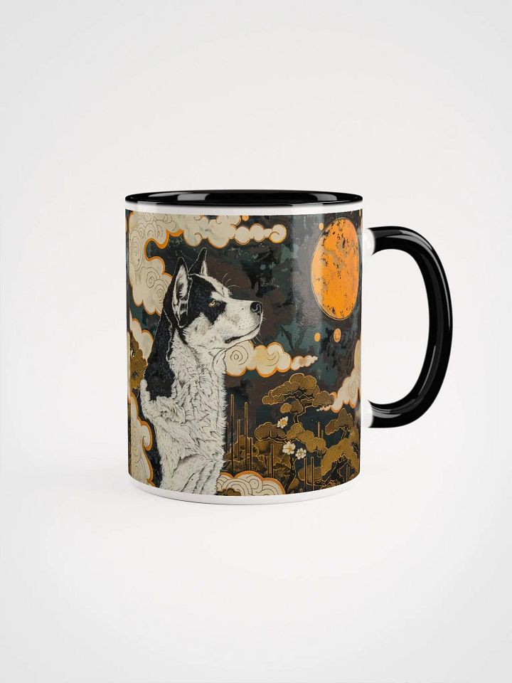 American Akita Moon Psychedelic Art product image (1)