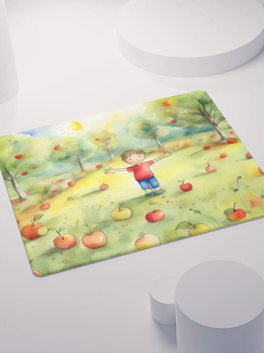 Happy Child in Apple Garden, Gaming Mouse Pad, 2 Sizes product image (4)