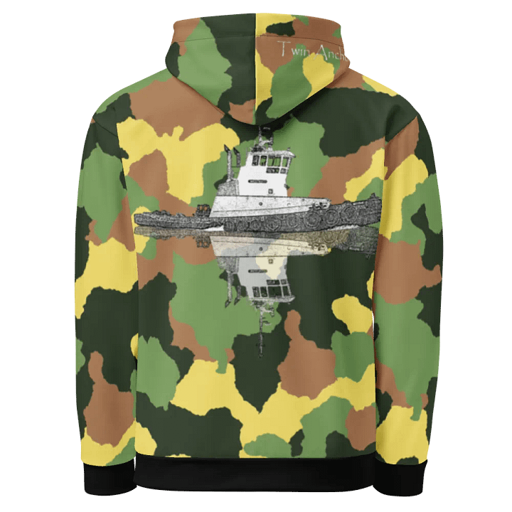 Green Camouflage Westrac tug Hoodie product image (1)