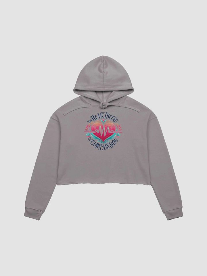 Heart Health: Compassionate Heartbeat Crop Hoodie product image (2)
