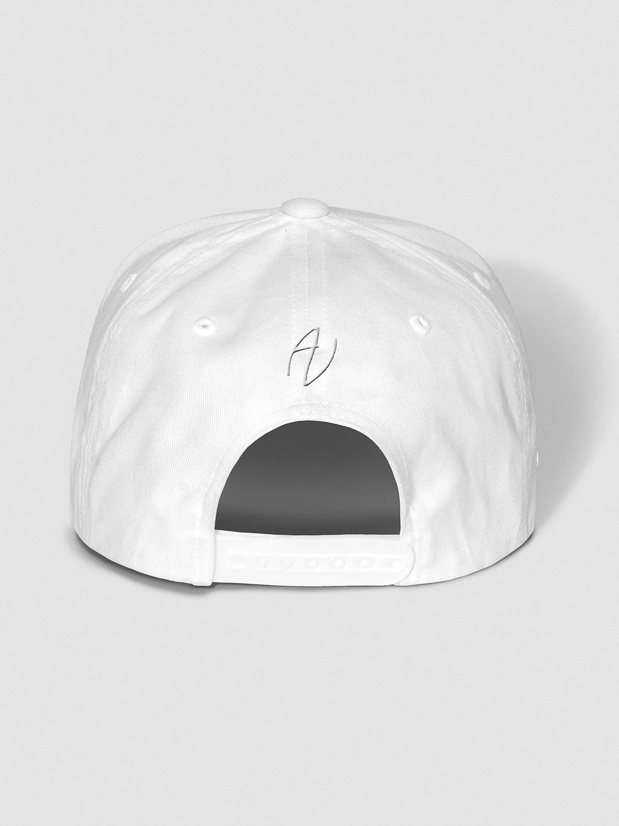 Arctic Vette Flat Bill Snap Back Hat - All White product image (4)