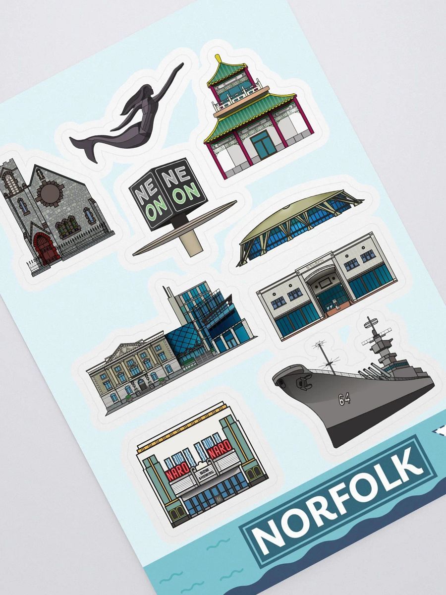 Norfolk Virginia Sticker Sheet product image (2)