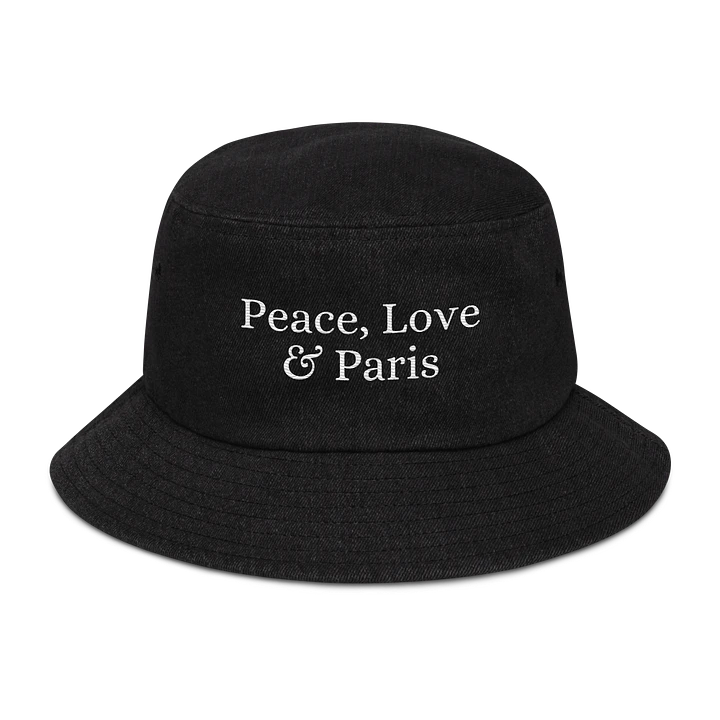 Peace, Love and Paris Pop Denim Bucket Hat product image (2)