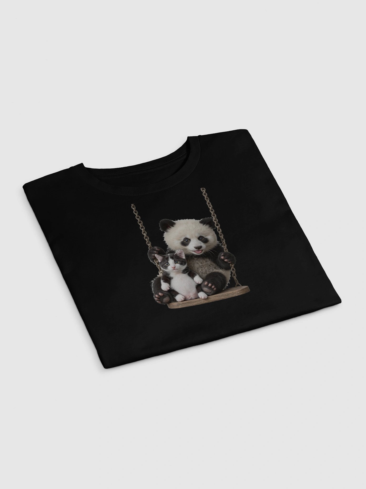 Playful Panda and Cat Crop Top product image (17)