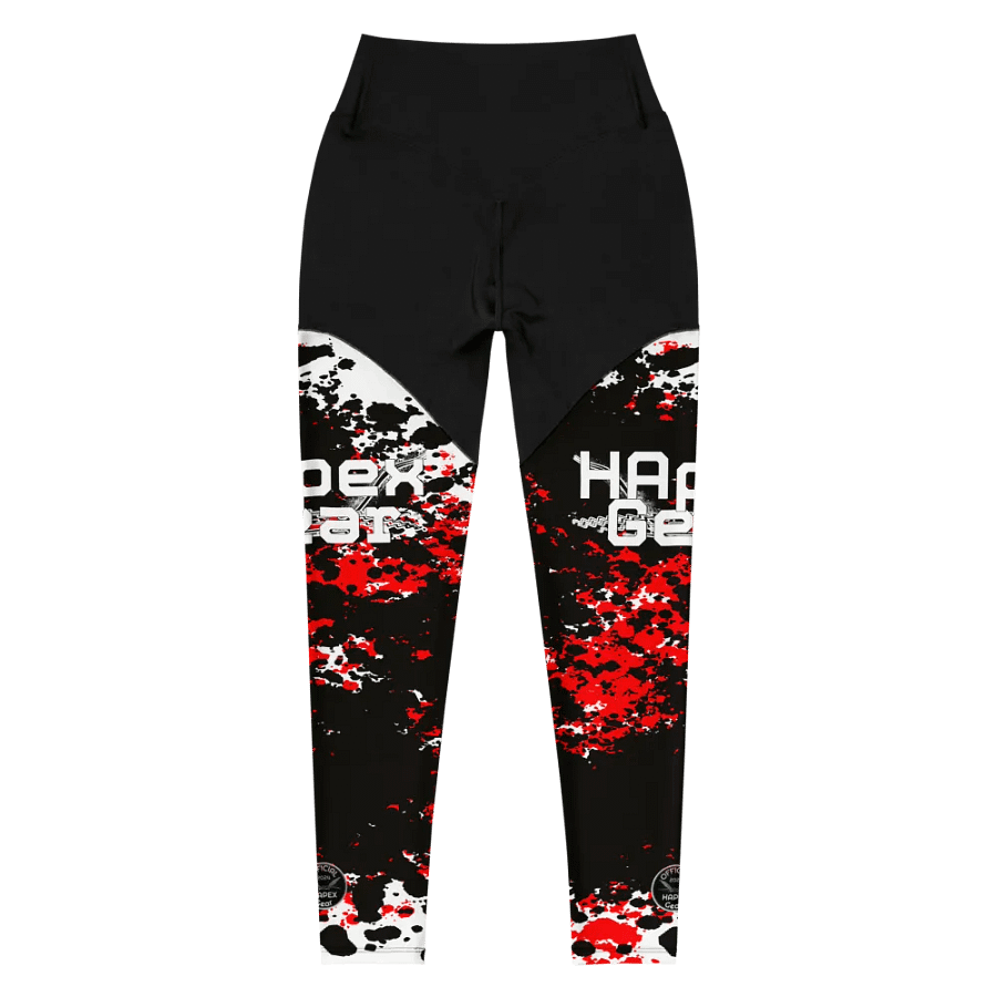 White HApex Gear Black Logo Sports Leggings product image (5)