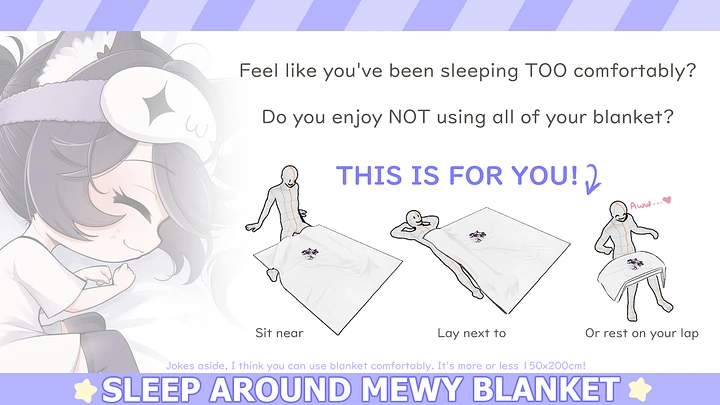Sleep around Mewy Blanket product image (2)