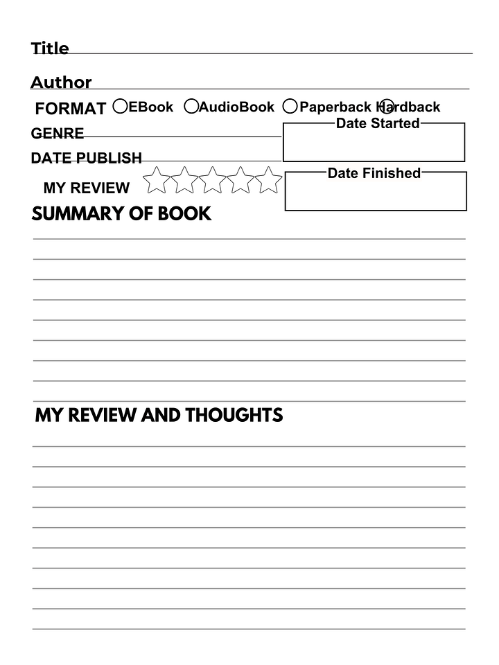 “Booked & Logged: My Reading Tracker” “Read It & Remember” “Pages & Progress: A Reader’s Logbook” “Between the Lines: My Reading Journey” product image (1)