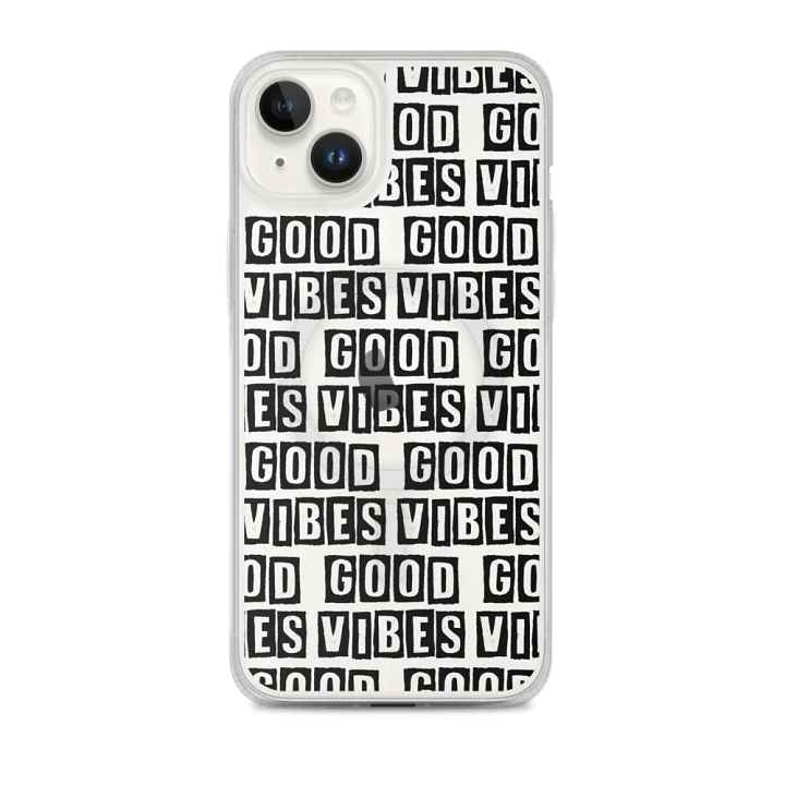 Clear MagSafe® iPhone® Case - Black Text product image (1)