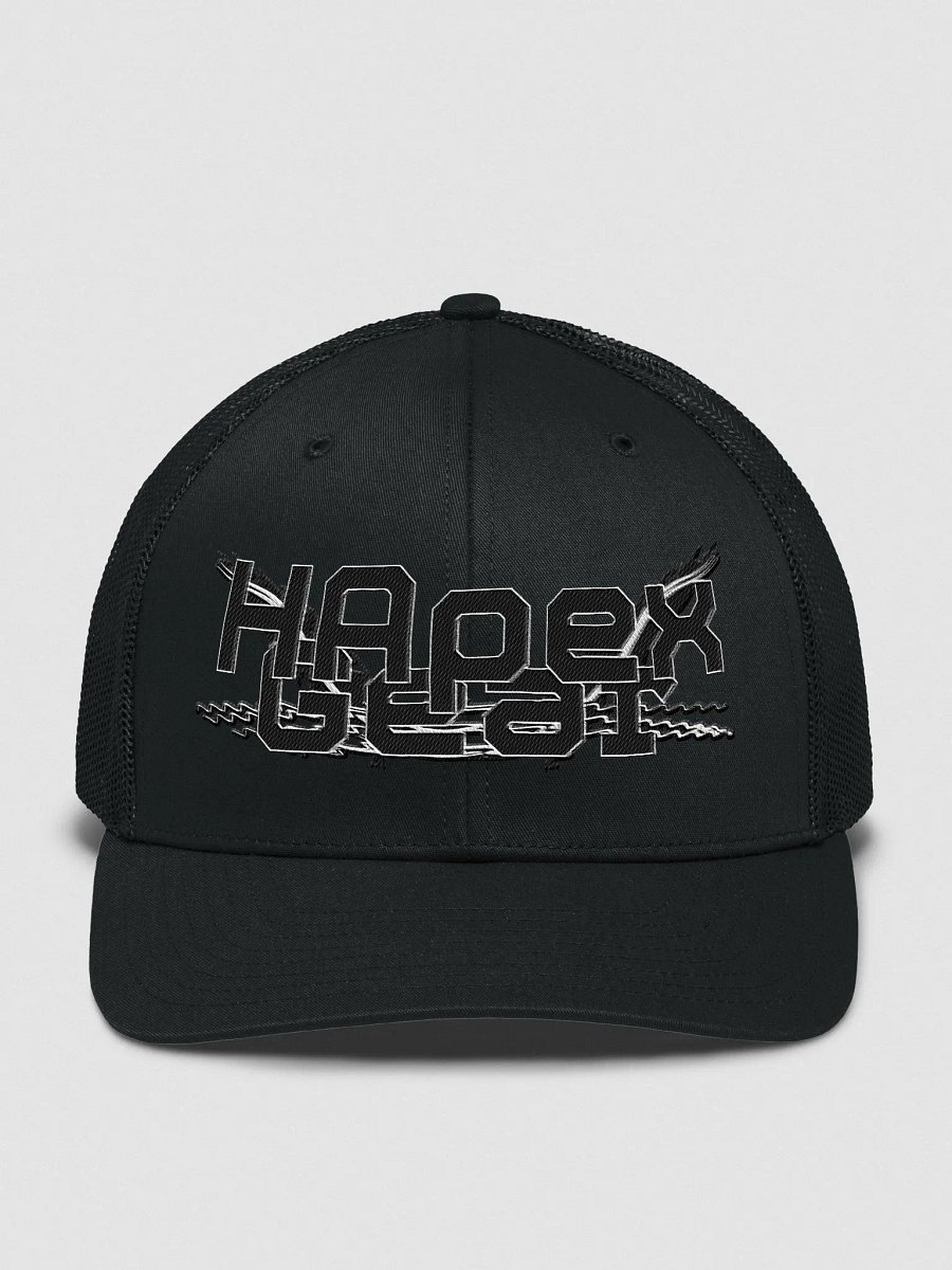 Trucker Hat - Embroidered - Black HApex Gear White Logo product image (1)