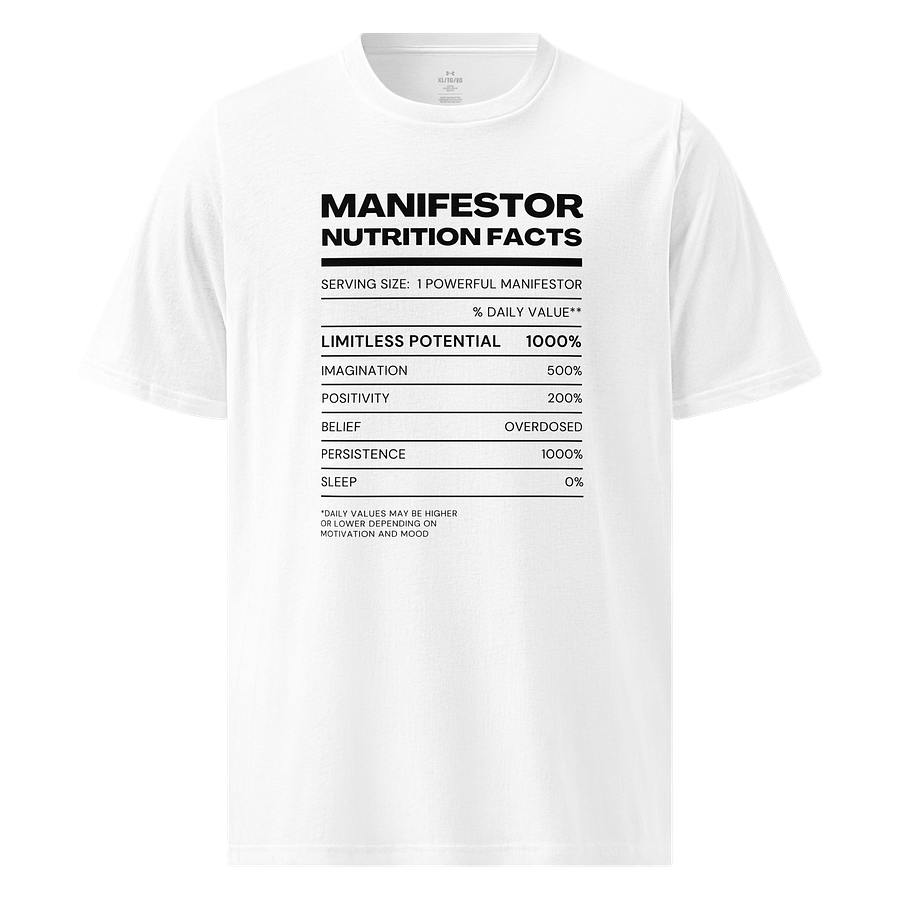 Manifestor Nutrition Facts Graphic Tee product image (1)