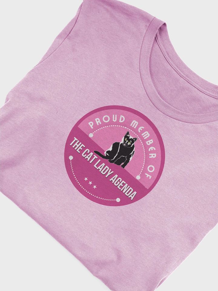 Cat Lady Agenda Pink Logo T-shirt product image (1)